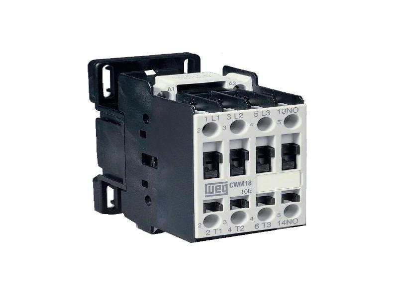 WEG IEC Contactor, 18 Amps, 180VAC 50Hz/208VAC 60Hz Coil