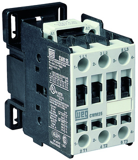 WEG IEC Contactor, 25 Amps, 20VAC 50Hz/24VAC 60Hz Coil