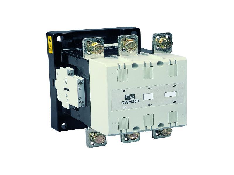 WEG IEC Contactor, 250 Amps, 110-130VAC 50Hz/110-130VDC 60Hz Coil