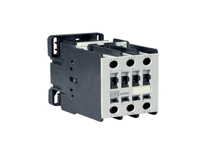 WEG IEC Contactor, 32 Amps, 110-130VDC Coil