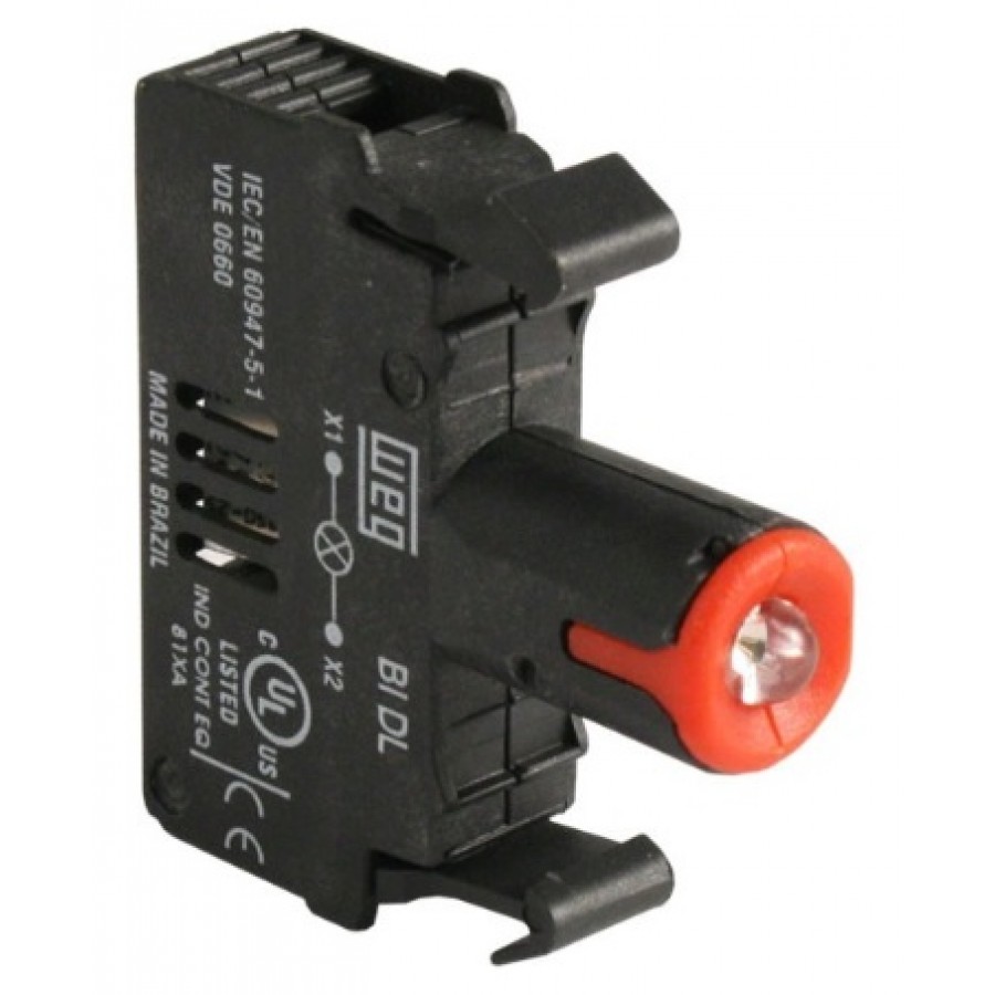 WEG Red LED for 22mm Pilot Devices 12 Vac/Vdc 50/60 Hz