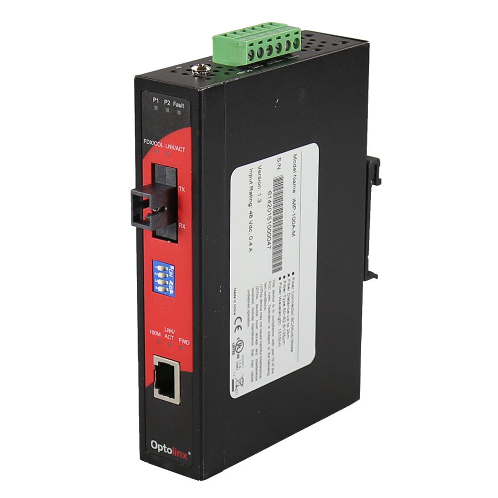 Antaira 10/100TX To 100FX PoE Media Converter Single Fiber (WDM-B) Single-Mode  SC Connector TX1310nm - RX1550nm