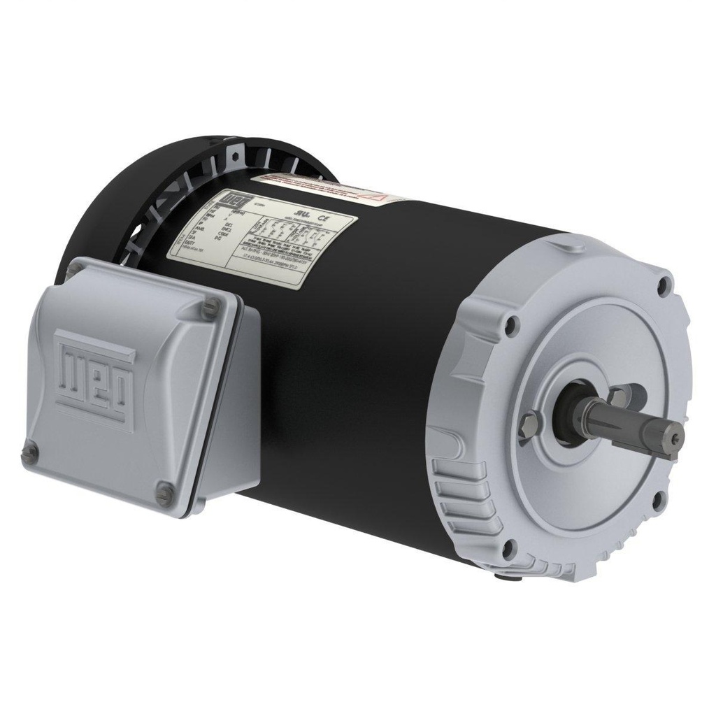 WEG 0.25 HP 1800 RPM 208-230/460V TEFC 56C Frame