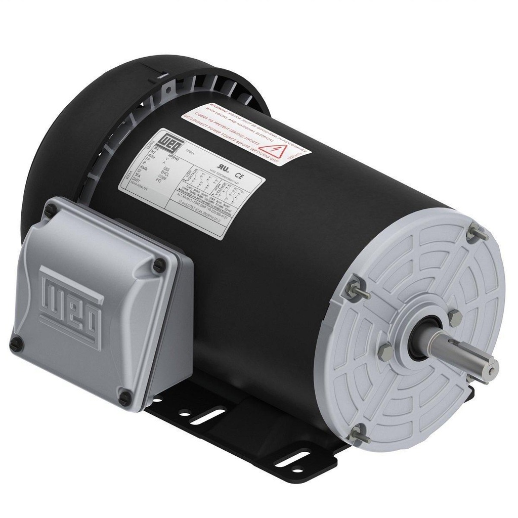 WEG 0.75 HP 1200 RPM 208-230/460V TEFC 56H Frame