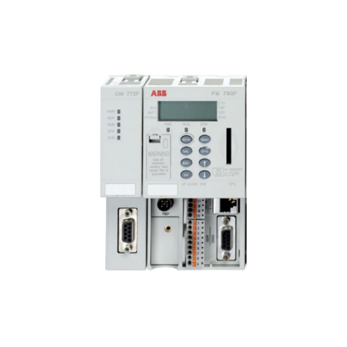 ABB PM 783F, CPU unit, 2 MB RAM, RS-232, RS-485, Ethernet RJ45, 24Vdc 10W