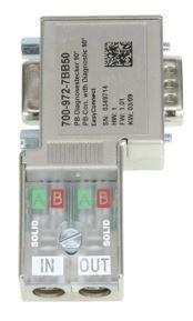 Helmholz Industrial PROFIBUS connector, 90°, EasyConnect, diagnostics LED