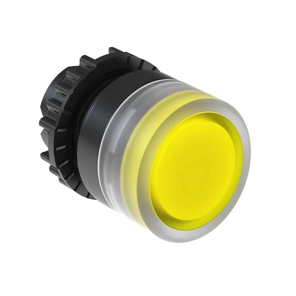 WEG 22mm Illuminated Yellow Flush Pushbutton