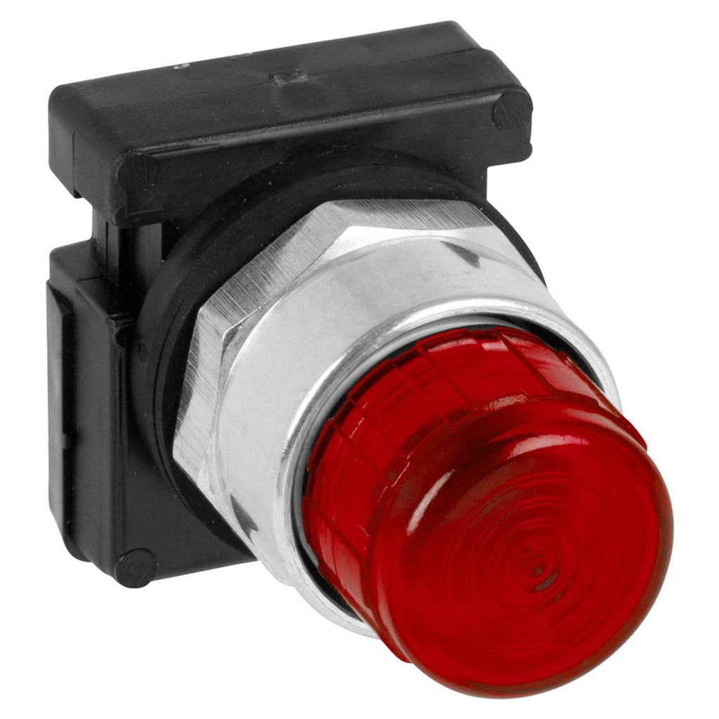 WEG 30mm Illuminated Extended Pushbutton - Red - 120Vac/Vdc