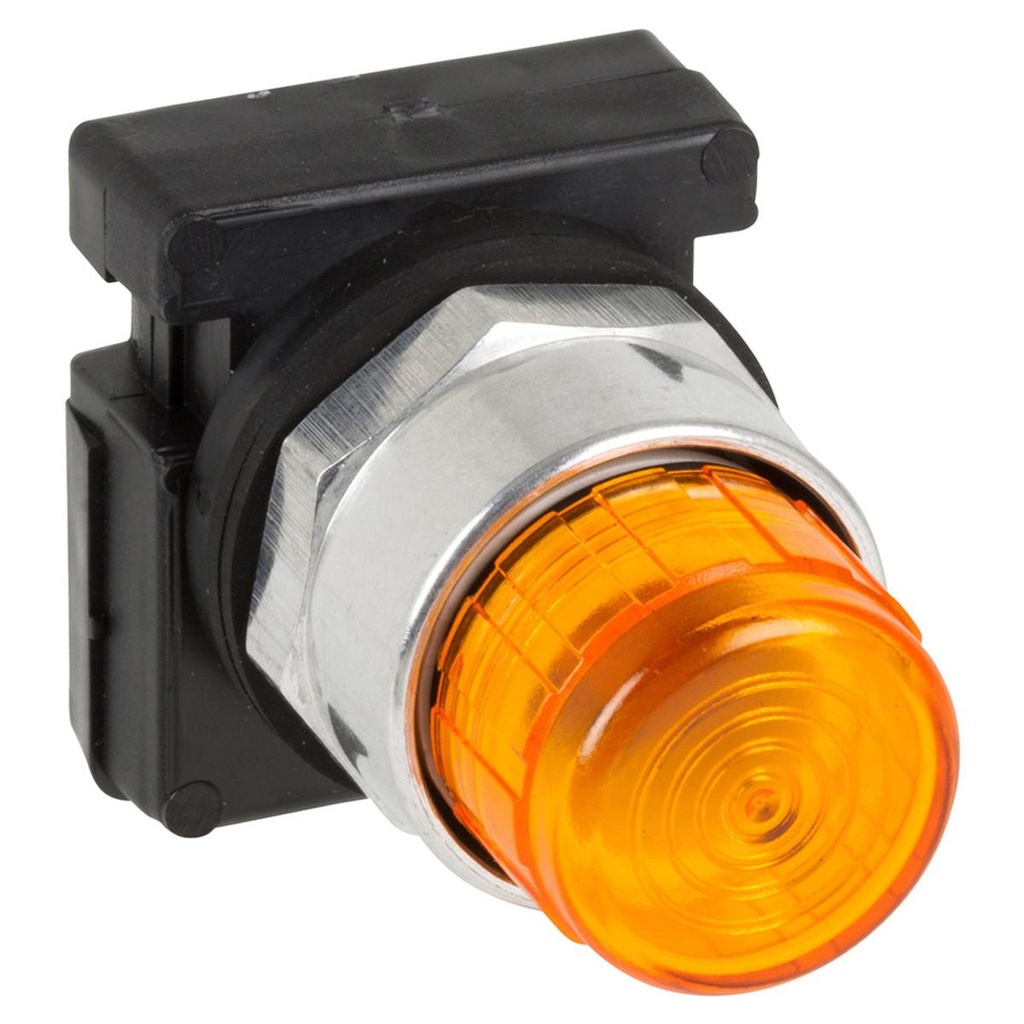 WEG 30mm Illuminated Extended Pushbutton - Yellow - 120Vac/Vdc