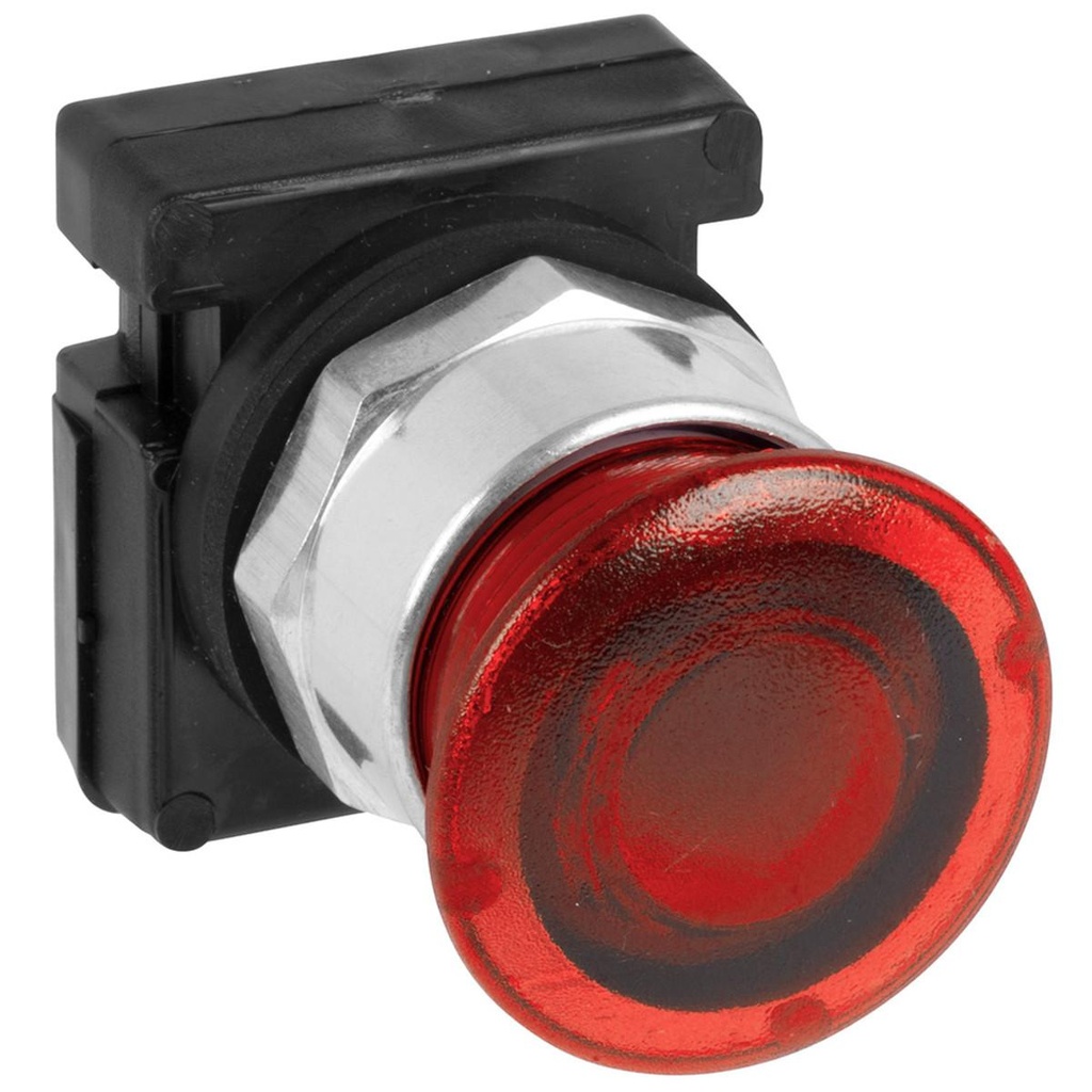 WEG 30mm Illuminated Pushbutton Twist Release - Red - 120Vac/Vdc