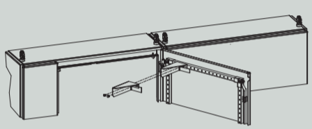 Haewa Modular Freestanding Cabinet Right Side Slave Slide Bar Actuator