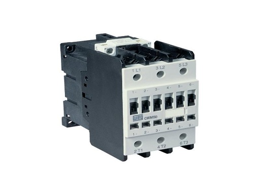 [CWM50N-00-30V23] WEG IEC Contactor, 50 Amps, 180VAC 50Hz/208VAC 60Hz Coil