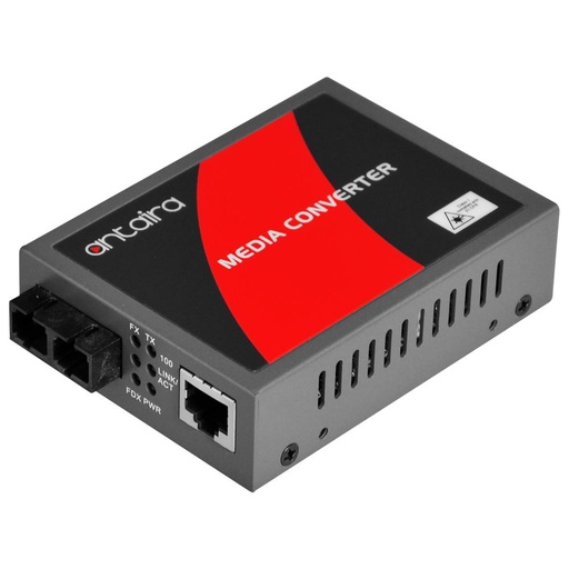 [FCU-2805P-SFP] Antaira 10/100/1000TX To SFP (Mini-GBIC) Media Converter w/ IEEE 8023at PoE  Injector Port