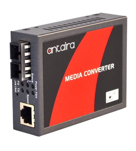 [FCU-3002A-SC-S1] Antaira 10/100/1000TX To 1000LX Media Converter, Single-Mode 10km, with SC Connector.