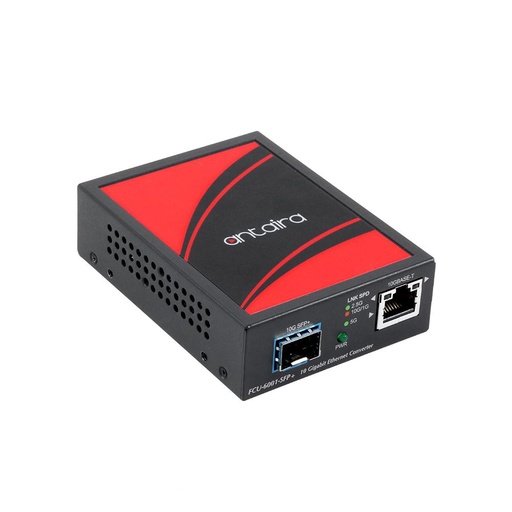 [FCU-6001-SFP+] Antaira 10G/5G/2.5G/1G Copper to 10GBASE-X SFP  Media Converter