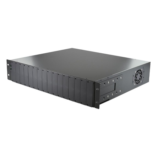 [FCU-RACK16-AC] Antaira 16-Slot Unmanaged Universal Media Converter Rack, w/1 AC Power Supply