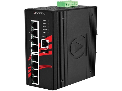 [LMX-0800] Antaira 8-Port Industrial Managed Ethernet Switch, w/8*10/100Tx Ports