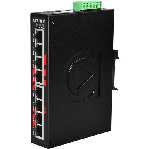 [LNP-0800-T] Antaira 8-Port Industrial PoE  Unmanaged Ethernet Switch w/8*10/100Tx (30W/Port) EOT: -40° ~ 75°C