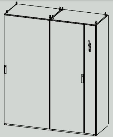 [3070-7822-12-02] Haewa Double Door Modular Freestanding Cabinet Disconnect System